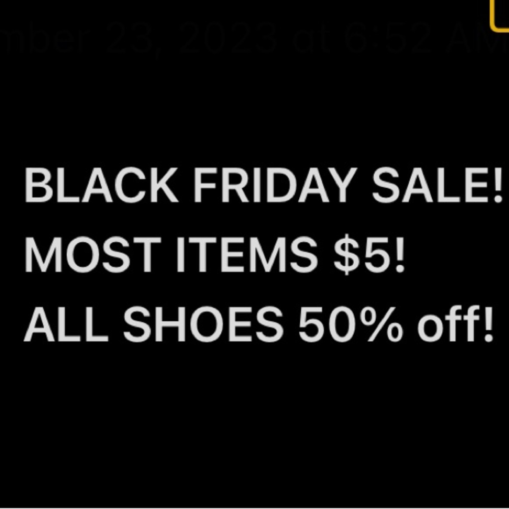 Black Friday! Most items 5$!